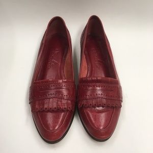 Liz Claiborne Red  6M Womans Flat Kiltie.  (0008)